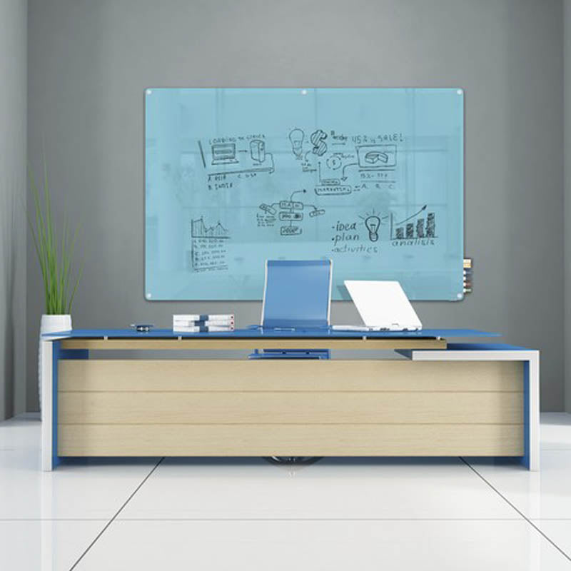Harmony Glass Whiteboard with Rounded Corners - Premium Dry Erase Board for Office, Home, and Classroom Use