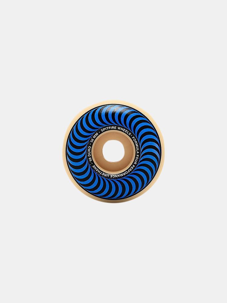 Spitfire Formula Four Classics 99 Duro Blue 56mm Skateboard Wheels - High-Performance Wheels for Street Skating and Smooth Rides
