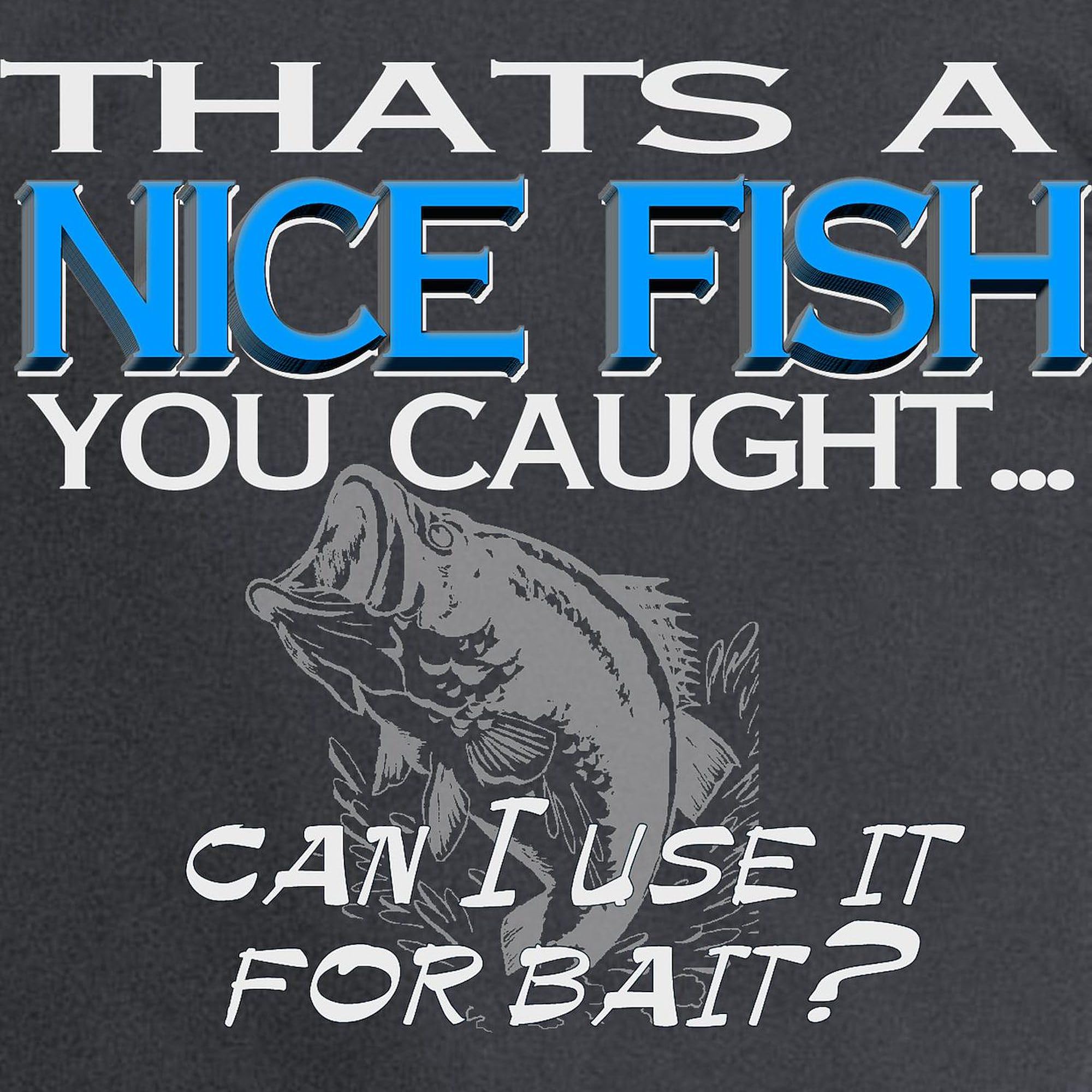 Nice Fish Graphic Long Sleeve Dark T-Shirt for Men - Comfortable Crewneck Casual Shirt for Fishing Enthusiasts & Outdoor Activities