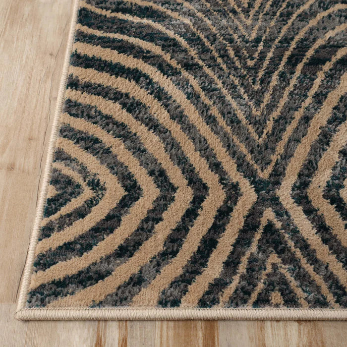 Stylish Abstract Striped Indoor Area Rug & Runner - Soft & Durable for Living Room, Bedroom, or Hallway Decor