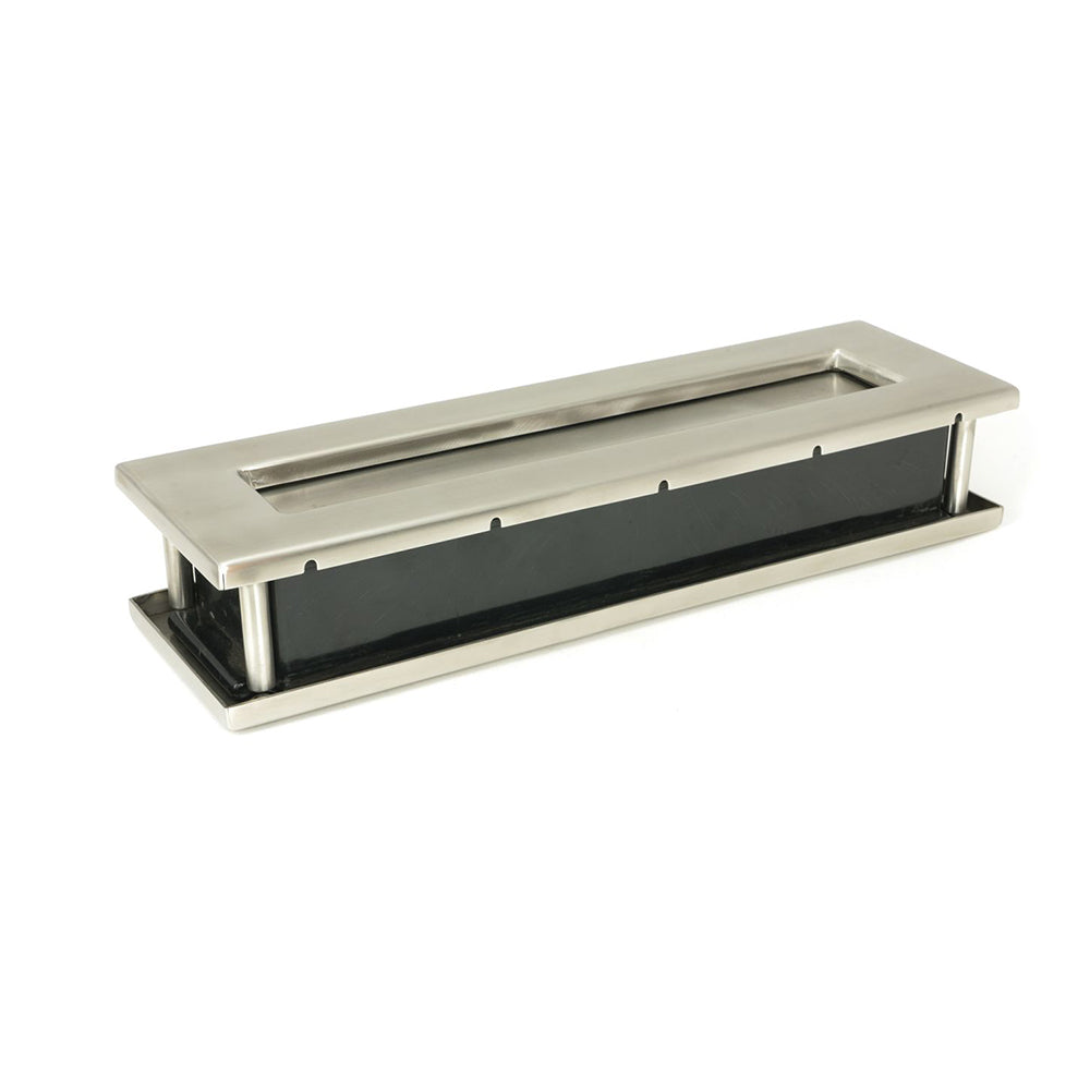 Stainless Steel Satin Letter Plate for UPVC Door - Durable Mail Slot for Home & Office Security
