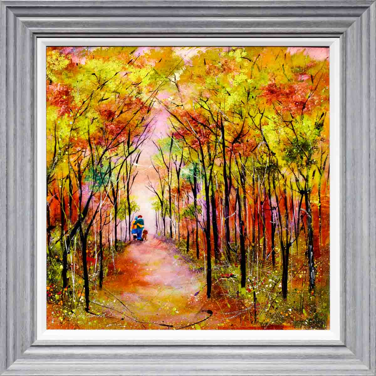 Original Autumn Walk Painting - Handmade Wall Art for Home Decor, Living Room, Bedroom & Office | Perfect Gift for Art Lovers