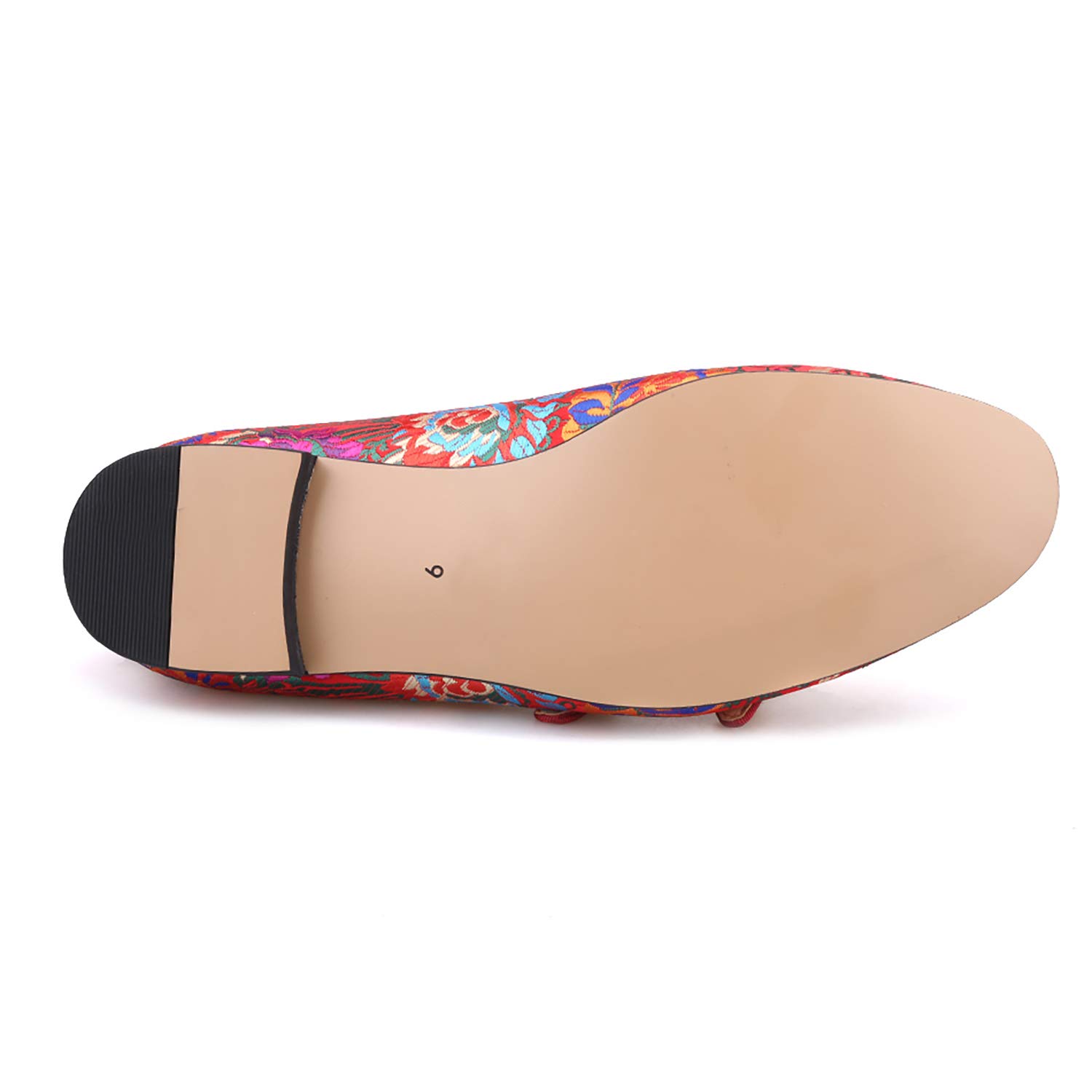HI&HANN Men's Silk Loafers - Chinese Style Floral Embroidered Slippers for Wedding, Party & Formal Occasions - Comfortable Smoking Shoes for Groom, Bridal Party & Special Events