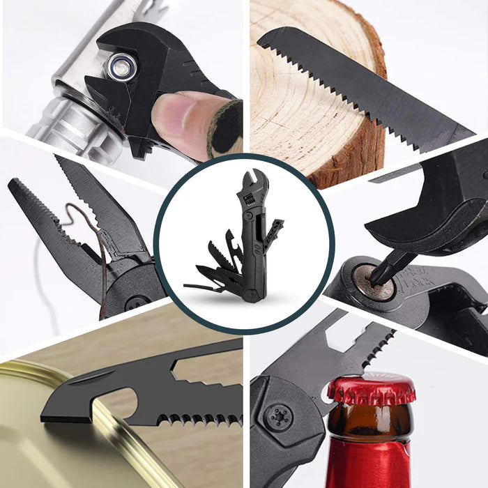SSIMDER M2 19-in-1 Multitool Wrench Pliers - Compact Stainless Steel Multi-Purpose Tool for Camping, Hiking, Survival & Emergency Repairs
