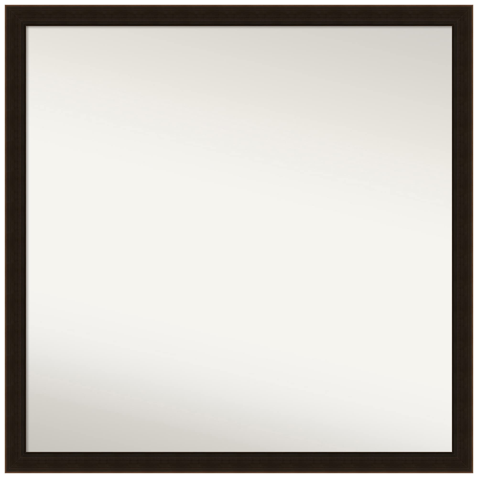 Amanti Art 28x28 Inch Espresso Brown Square Bathroom Mirror with Rustic Wood Frame - Horizontal & Vertical Hanging for Over Sink - Farmhouse Vanity Mirror for Bathroom Wall Decor (Non-Beveled Edge) - Perfect for Modern Farmhouse, Rustic, and Traditional Bathroom Designs