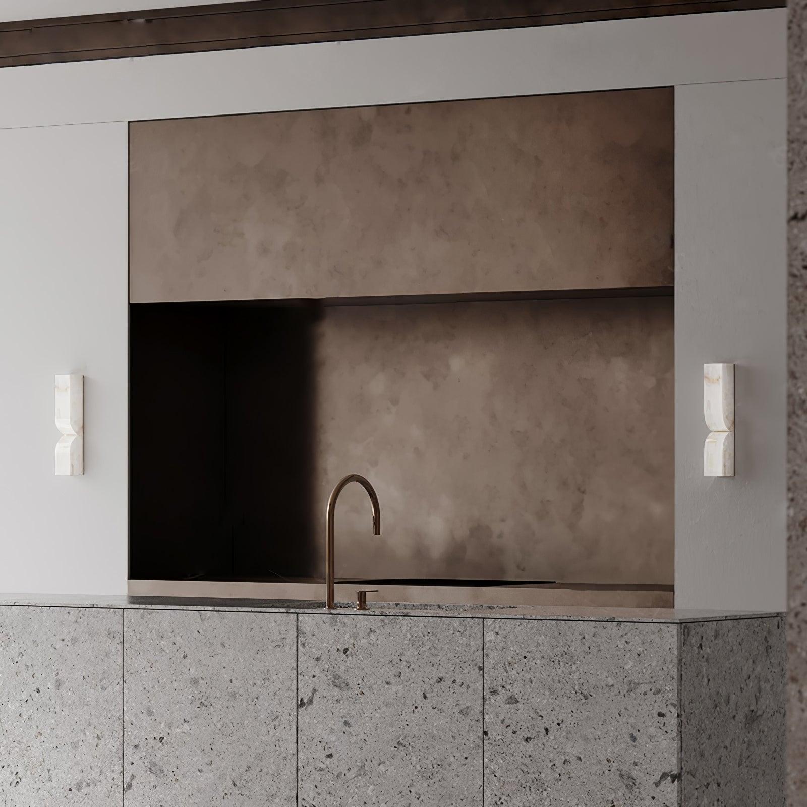 Alabaster Essence Wall Sconce - Elegant Handcrafted Light Fixture for Bedroom, Living Room & Hallway Decor - Perfect for Ambient Lighting and Home Interior Design