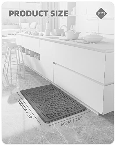 Non-Slip Geometric Kitchen Runner Rug - Machine Washable, Easy to Clean 24