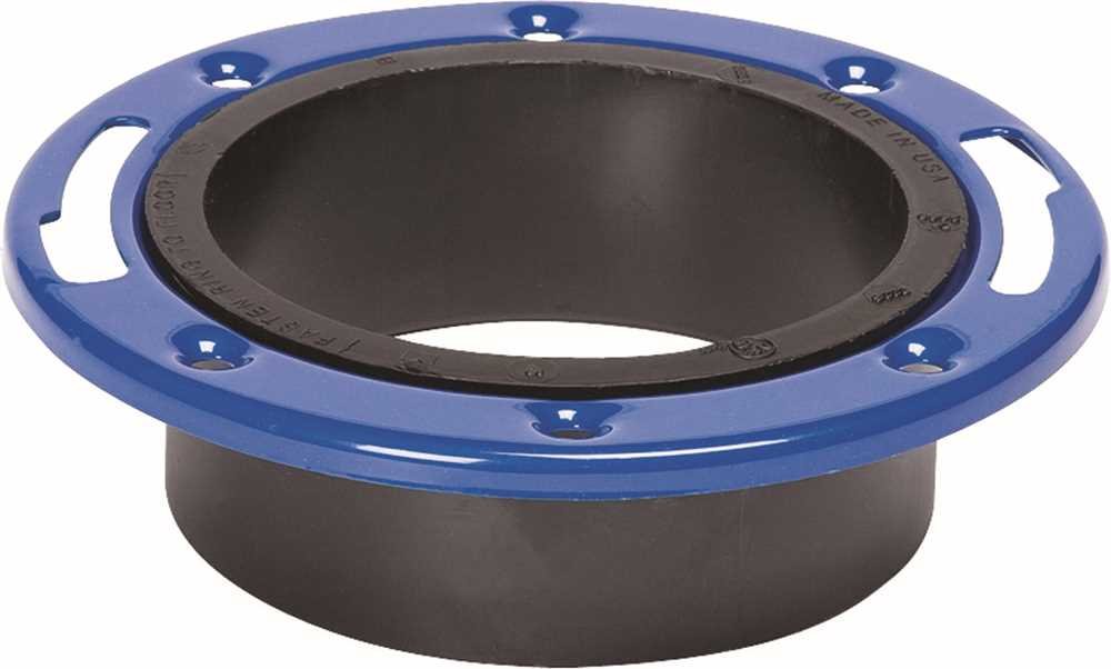 NIBCO 5851A 4-Inch Adjustable ABS Closet Flange for Toilet Installation - Perfect for Bathroom Renovation & Plumbing Repairs