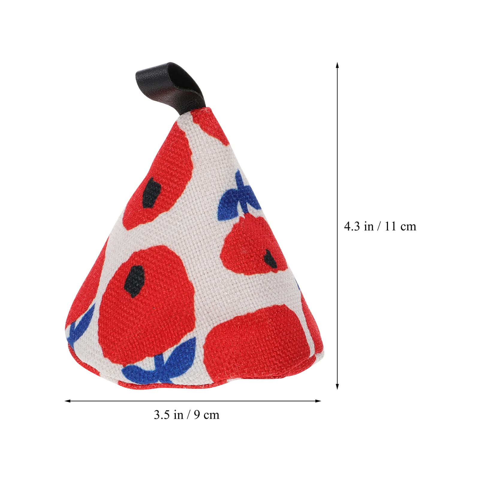 2-Pack Heat-Resistant Oven Gloves - Cotton-Polyester Blend, Triangle Design, Red (4.32x3.54x3.54in) - Pot Handle & Lid Cover for Cooking, Baking, Grilling & Kitchen Safety