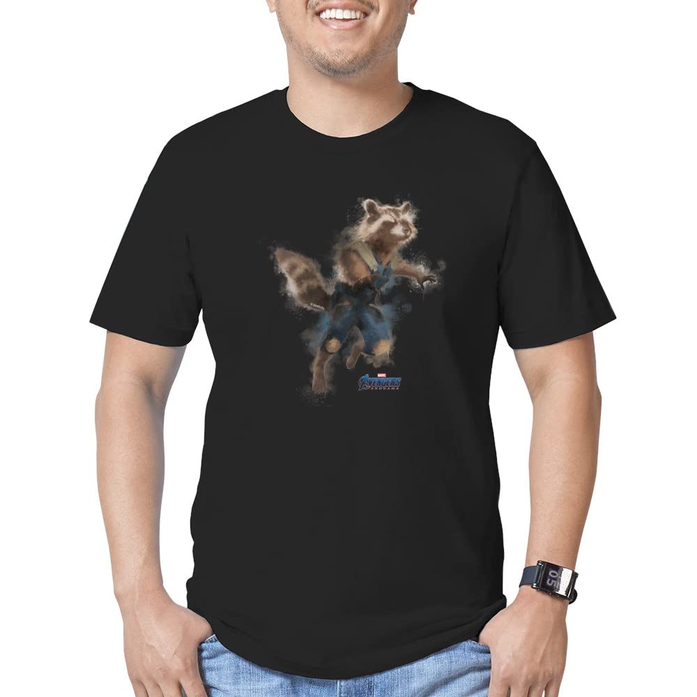 Rocket Raccoon Graphic Men's Fitted T-Shirt - Marvel Superhero Cotton Tee for Casual Wear & Comic Con