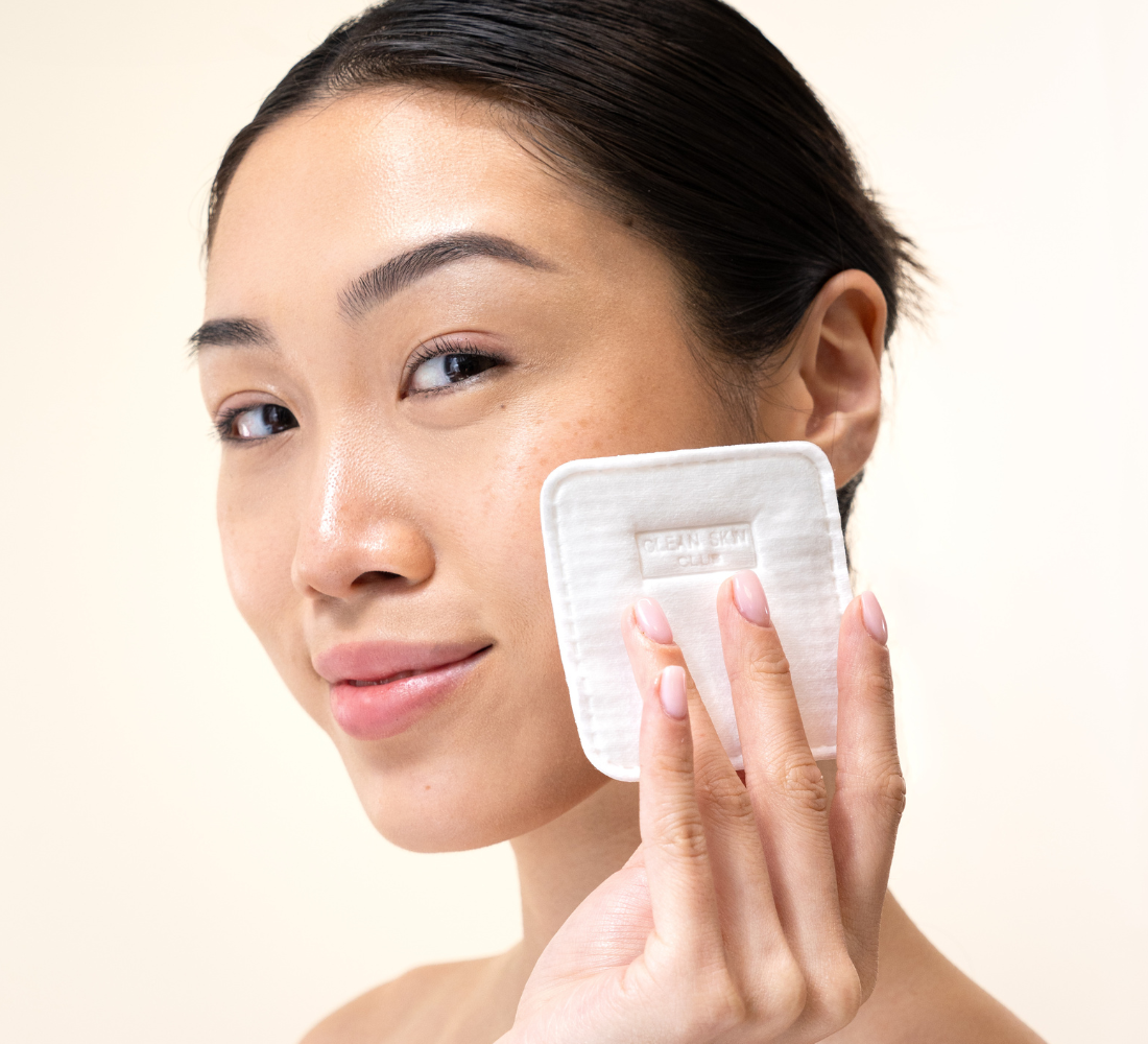 Clean² Face Pads by Clean Skin Club - Exfoliating & Cleansing Facial Wipes for Acne-Prone Skin | Perfect for Travel, Gym & Daily Skincare Routine