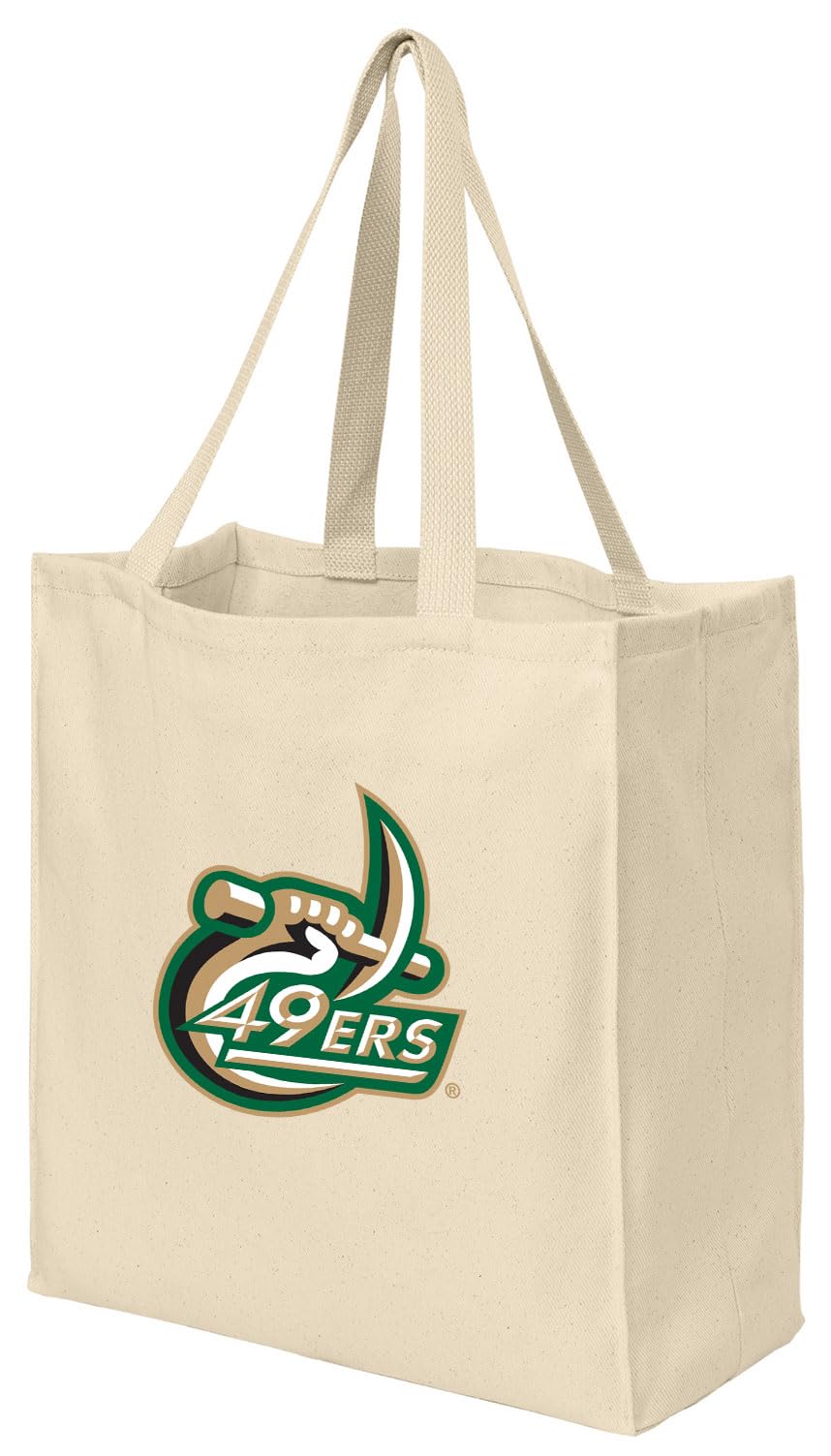 UNC Charlotte Reusable Cotton Grocery Bags - Eco-Friendly Shopping Tote for University of North Carolina Charlotte Students & Alumni - Perfect for Campus, Groceries & Sustainable Lifestyle