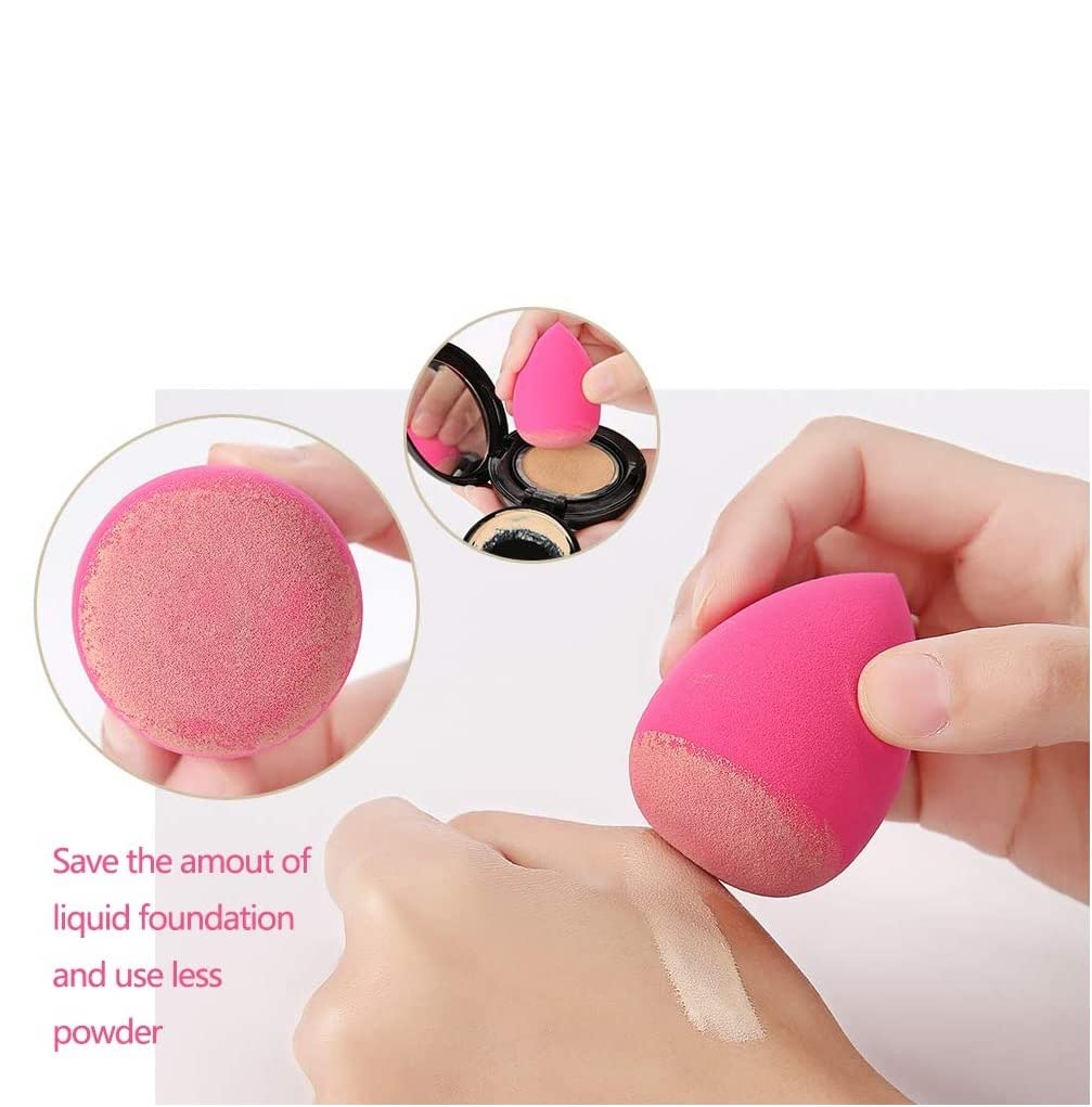 Best Synthetic Fiber Foundation Makeup Brush Set with Beauty Blender Sponge - BB Cream, Concealer & Powder Applicator - Perfect for Travel & Professional Makeup Kits