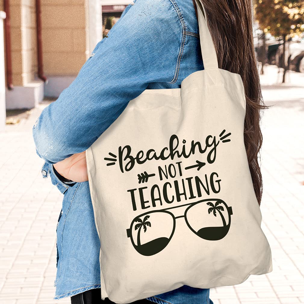 Eco-Friendly Canvas Tote Bag - Reusable Grocery Shopping Bag & Beach Tote for Women - Perfect for Groceries, Beach Trips, School & Daily Use | Durable & Stylish Carryall