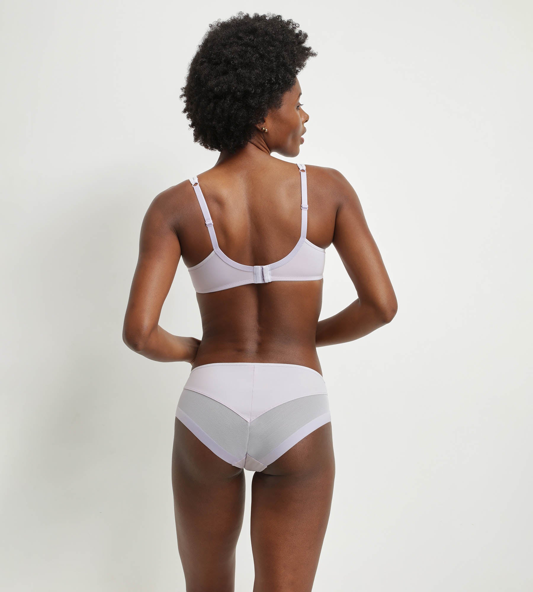 Dim Generous Underwire Bra - Microfiber & Tulle Support in Violet Gray | Perfect for Everyday Comfort & Special Occasions