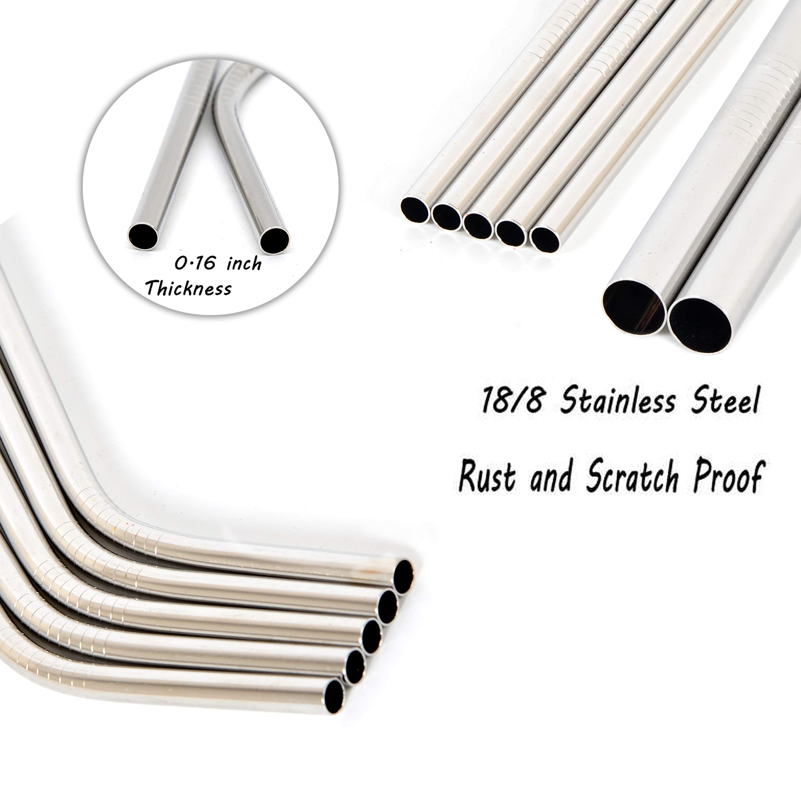 Eco-Friendly Reusable Stainless Steel Straws Set - 4 Colors, 2 Extra Wide Straws for Smoothies & Bubble Tea, Fits 20oz & 30oz Tumblers - Perfect for Home, Office, Travel & Outdoor Activities