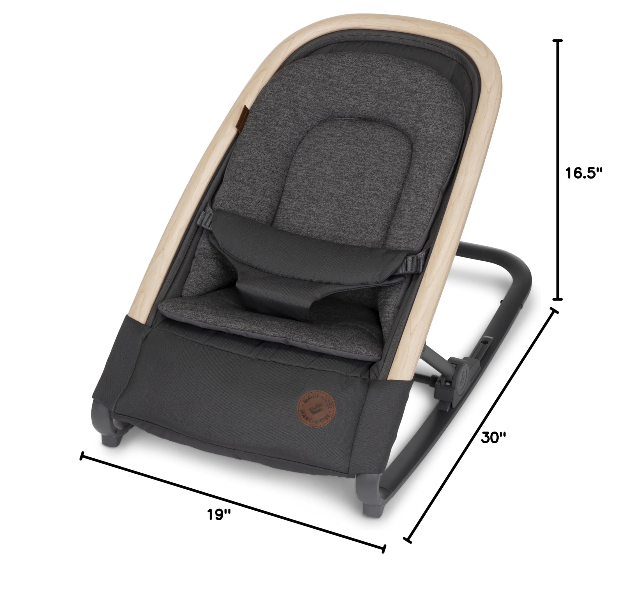 Maxi-Cosi Kori 2-in-1 Baby Bouncer & Rocker Chair for Infants - Portable Infant Seat with Adjustable Recline, Classic Graphite - Perfect for Nursery, Travel & Soothing Newborns