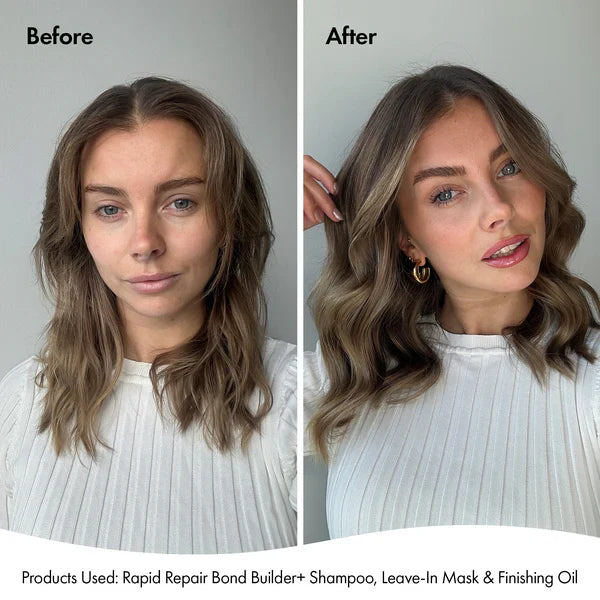 BondiBoost Rapid Repair Bond Builder+ Shampoo & Conditioner Set 500ml - Hair Repair Treatment for Damaged Hair - Salon Quality for Dry, Frizzy & Color-Treated Hair - Perfect for Daily Use & Post-Chemical Treatment Care