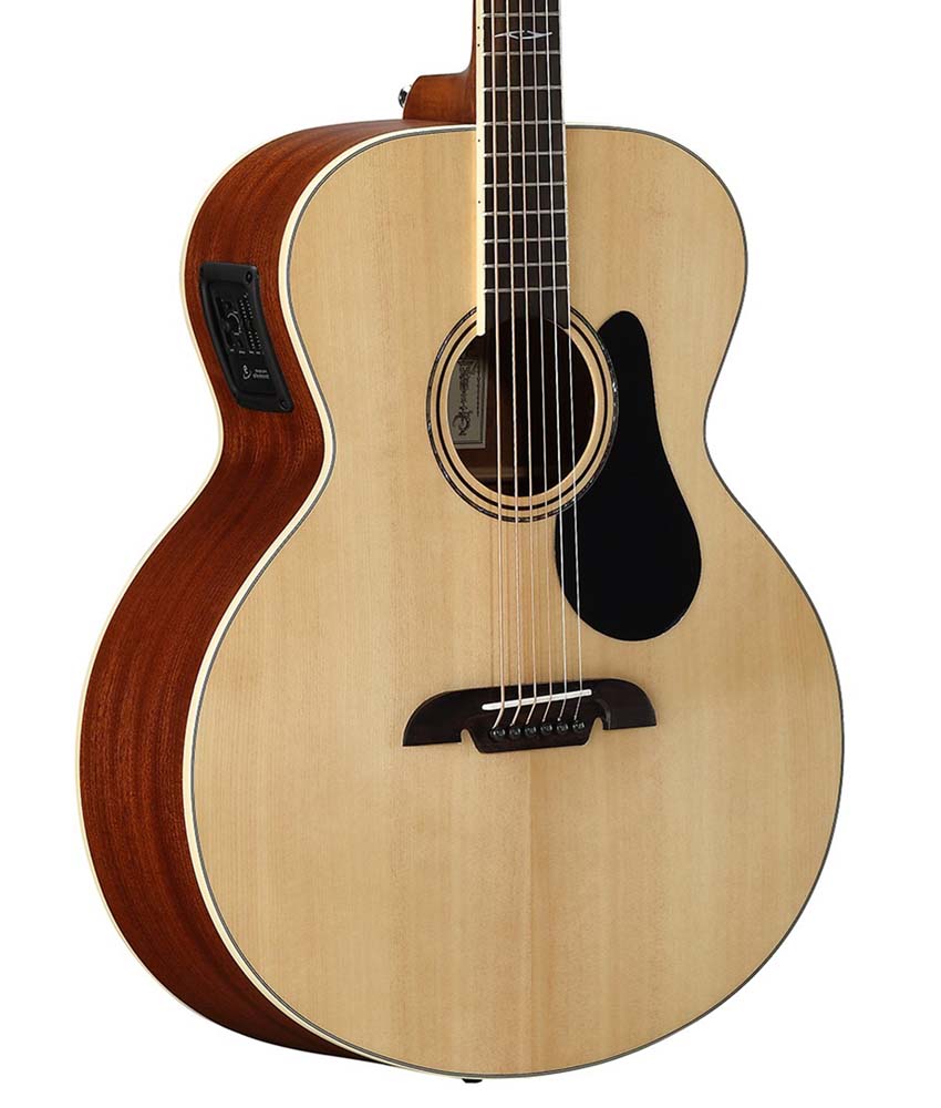Alvarez ABT60E Baritone Acoustic-Electric Guitar - Spruce Top, Mahogany Back & Sides - Natural Finish | Perfect for Studio Recording, Live Performances & Fingerstyle Playing