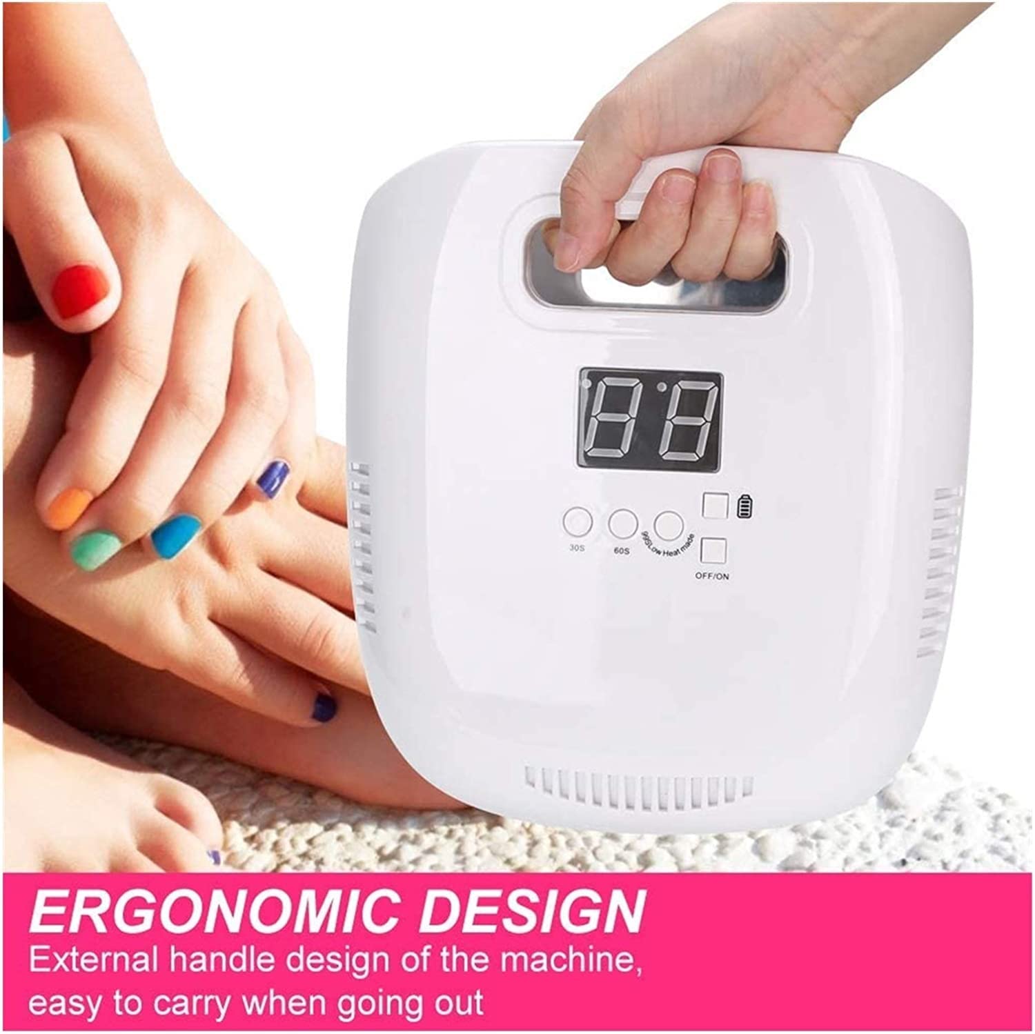 Professional LED Nail Lamp for Gel Polish Curing - Anti-Aging UV/LED Nail Light with Base Coat, Top Coat & Poly Gel Extension Kit - Perfect for Nail Art, Salon & Home DIY Manicure/Pedicure (Great Gift for Nail Lovers)