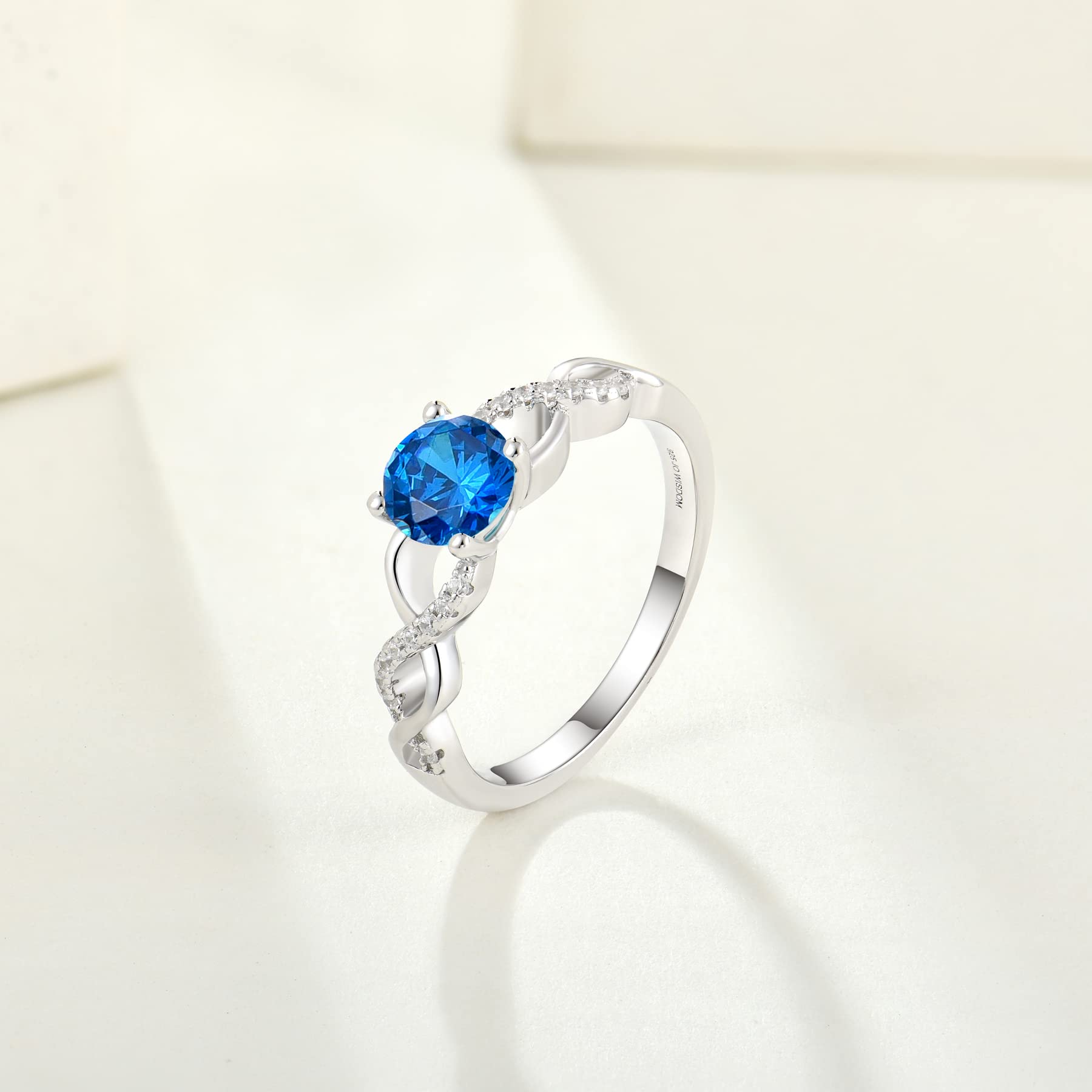 STARCHENIE Sterling Silver Rings for Women - Elegant Twist Criss-Cross Cubic Zirconia Infinity Rings | Perfect for Anniversary, Wedding, Birthday Gifts & Everyday Wear