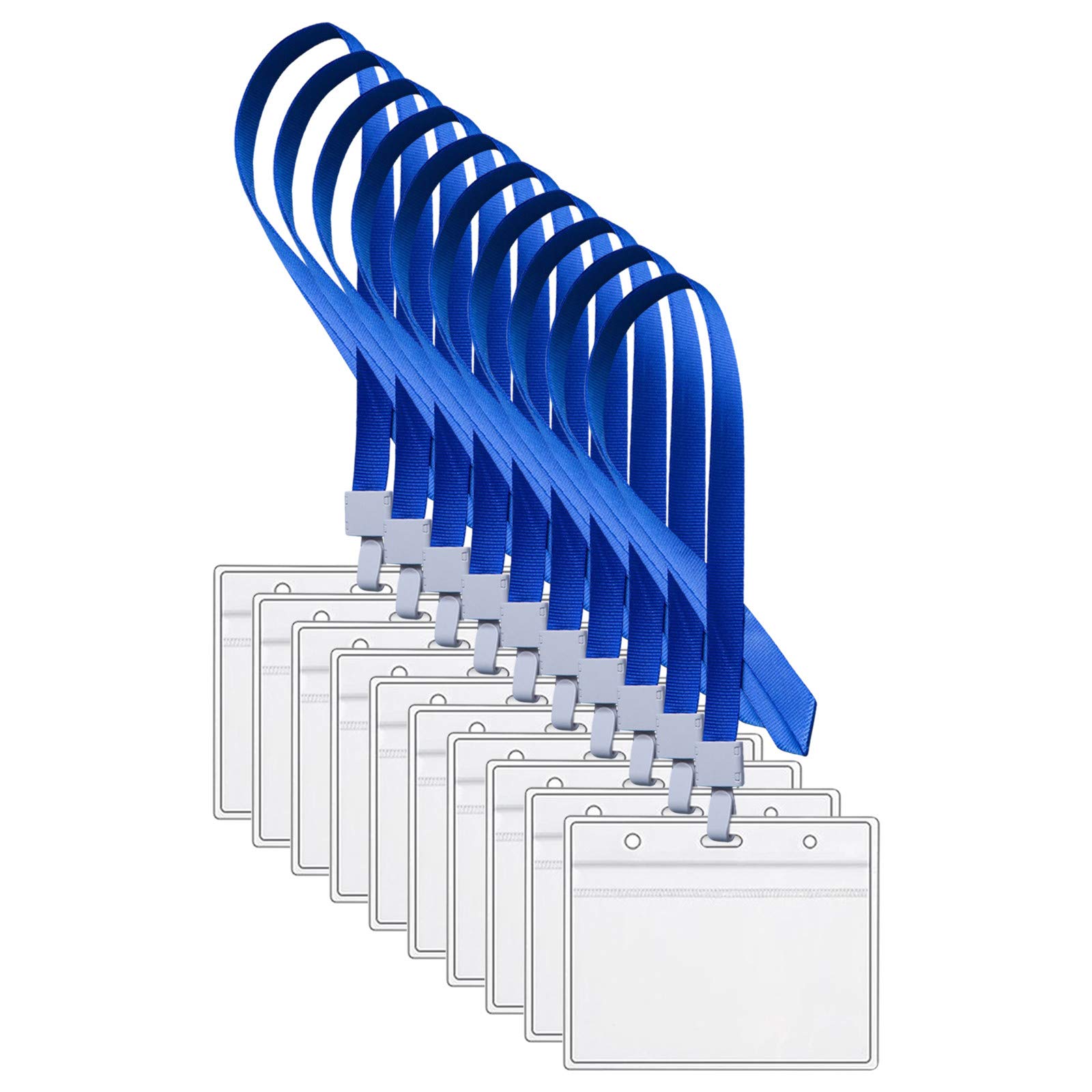 Waterproof CDC Vaccination Card Cover with Lanyard - ID Badge Holder for Travel & Events