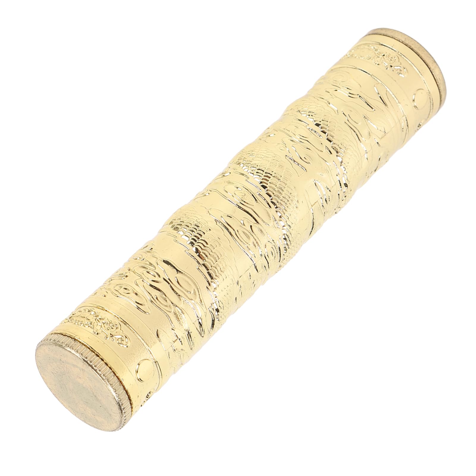 ASixxSix Lightweight Portable Metal Tube Container - Airtight & Waterproof Travel Storage for Snacks, Documents, Small Items | Durable Outdoor Organizer for Camping, Hiking, Beach Trips (Gold)