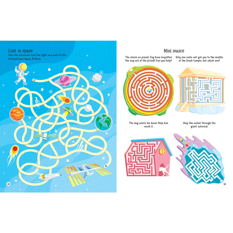 100 Puzzle Challenge Mazes - Fun Brain Teaser Games for Kids & Adults | Perfect for Family Game Night, Road Trips & Classroom Activities