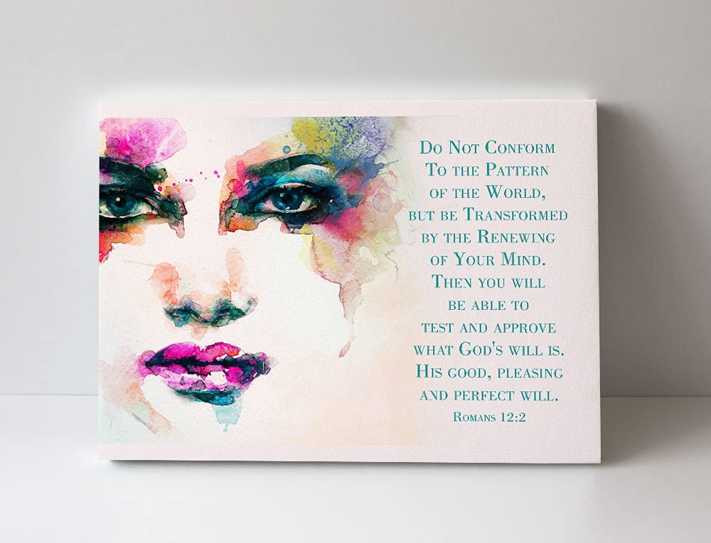 TJ Originals - Inspirational Christian Quotes Canvas Wall Art for Teenage Girls - Do Not Conform Bible Verse Decor - Aesthetic Room Decor & Motivational Gifts for Teens - Perfect for Bedroom, Dorm & Youth Group Spaces