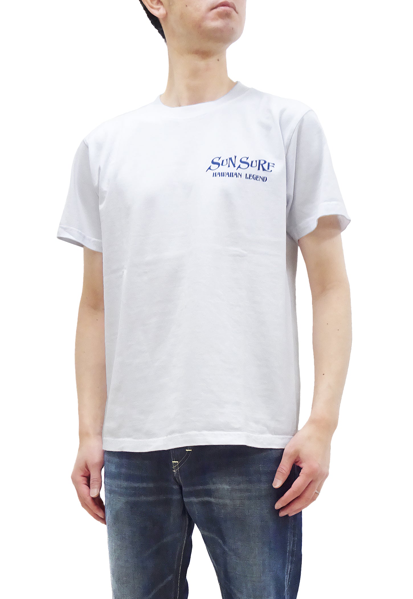 Men's Sun Surf T-Shirt with Mandala Graphic - Short Sleeve Hawaiian Style Tee SS79164 in White - Perfect for Beach Vacation, Summer Outfits & Casual Wear