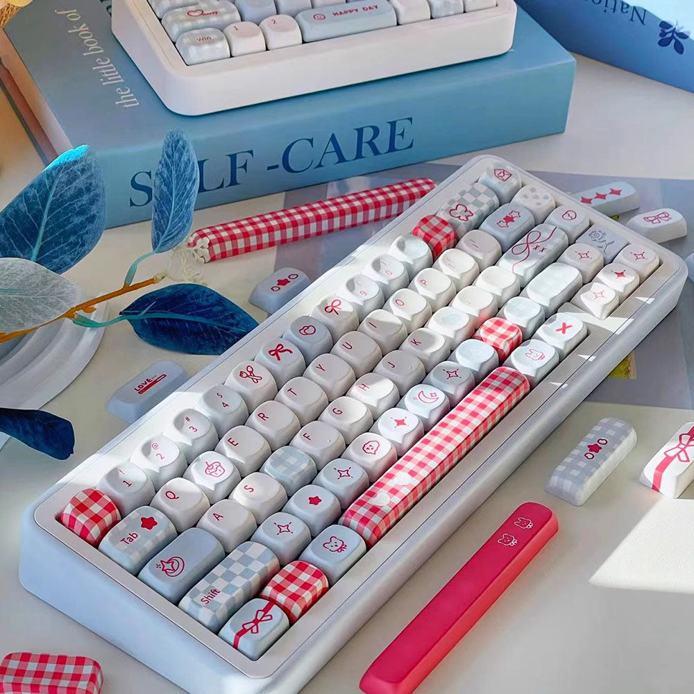 ACGAM Summer Weave Cherry Profile Keycap Set - 139 Keys PBT Double Shot Keycaps for Mechanical Keyboards - Perfect for Gaming, Typing & Office Work