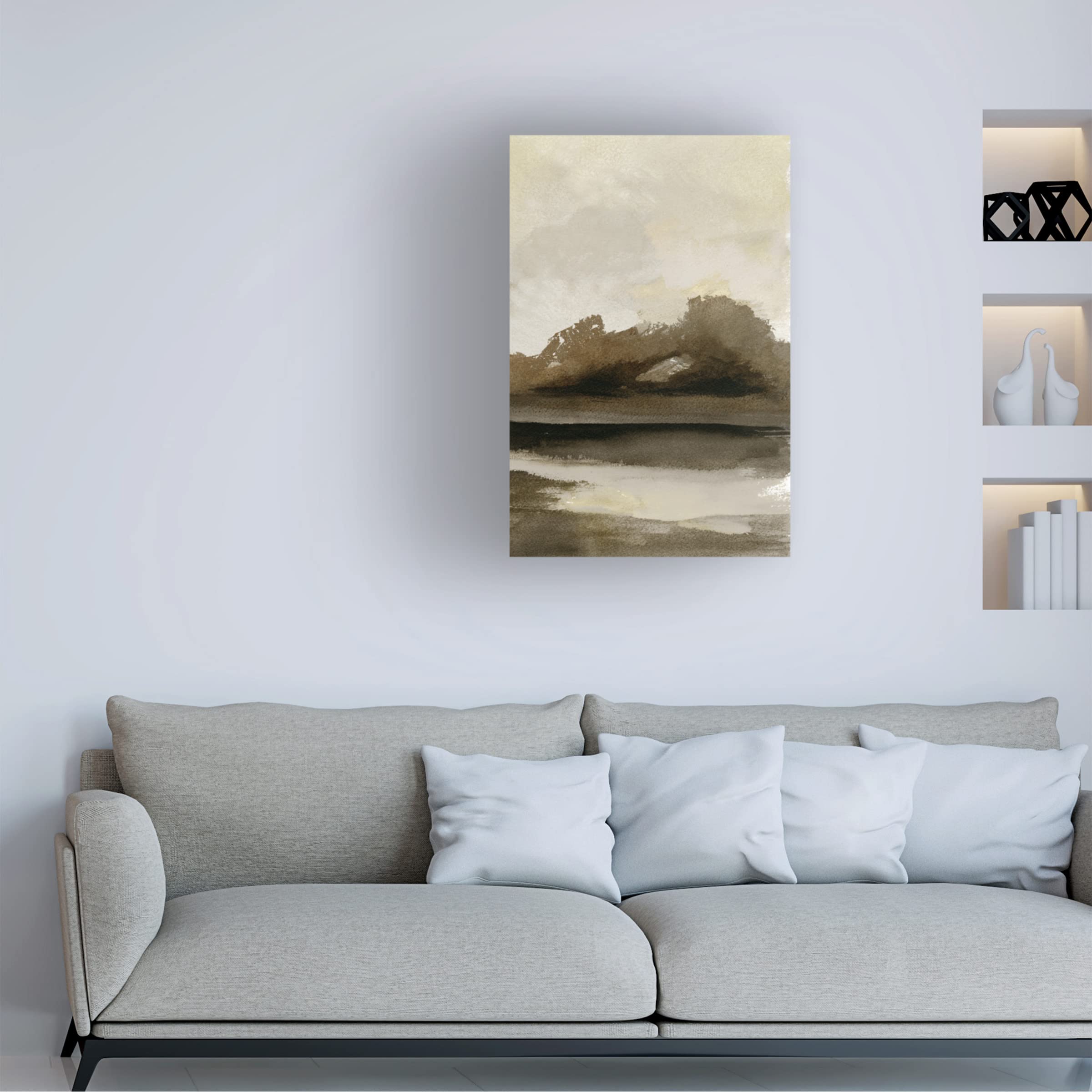 Stellar Design Studio 'Transitioning Landscape II' Canvas Wall Art - Modern Abstract Painting for Living Room, Bedroom & Office Decor