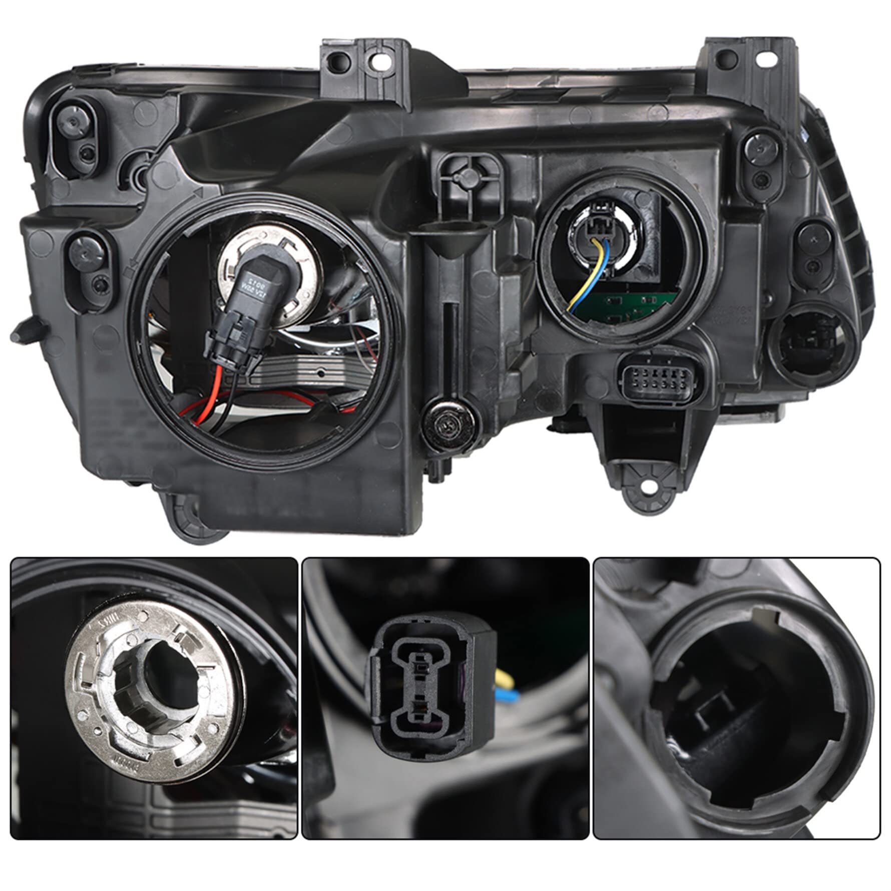 Munirater Halogen Headlight Assembly Projector Replacement for 2011-2014 Chrysler 300 - Left & Right Side Headlight Pair (Passenger & Driver Side) - Perfect for Night Driving & Vehicle Restoration Projects