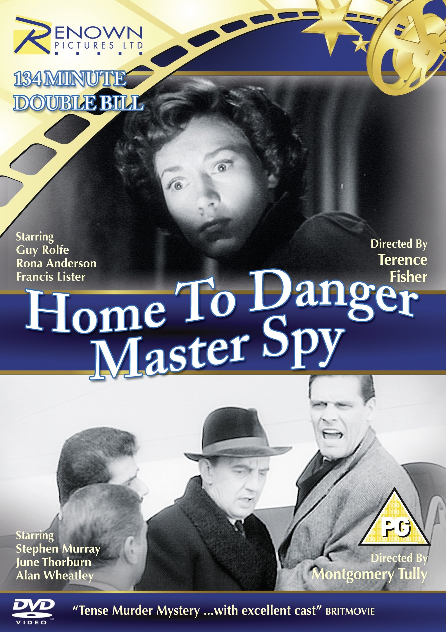 Home to Danger / Master Spy - Action Thriller Double Feature DVD | Espionage & Adventure Movies for Movie Night