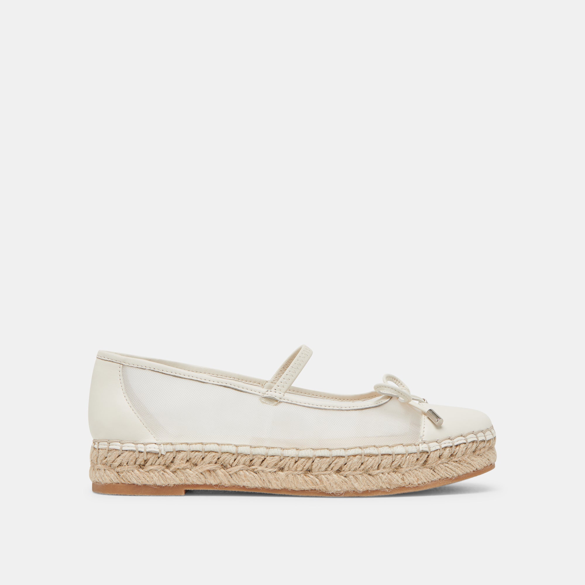CAMBRE Ballet Flats for Women - White Mesh Comfortable Slip-On Shoes for Casual Wear, Work & Travel
