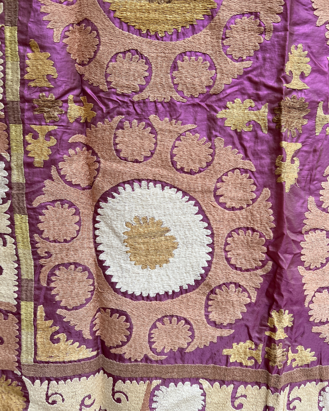 Authentic Medium Suzani 029 - Handmade Uzbek Suzani Embroidery Pillow Cover - Perfect for Home Decor, Sofa, Bed & Living Room