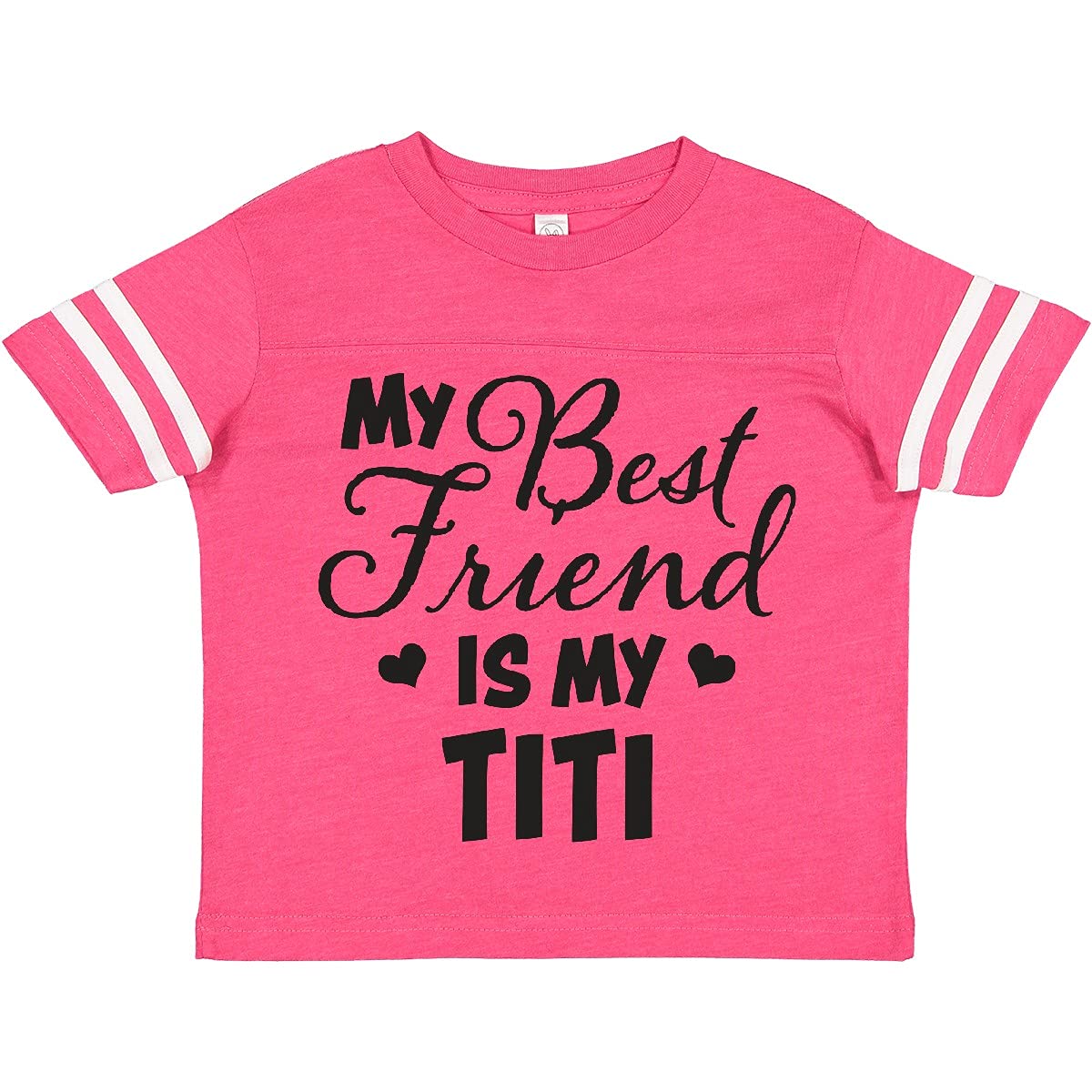 My Best Friend is My Titi with Hearts Toddler T-Shirt - Cute Matching Outfit for Siblings & Cousins