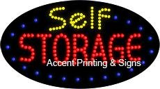 High Impact Self Storage Flashing LED Sign - Energy Efficient Animated Business Sign for Storage Facilities & Warehouses - Perfect for Outdoor Advertising & 24/7 Visibility
