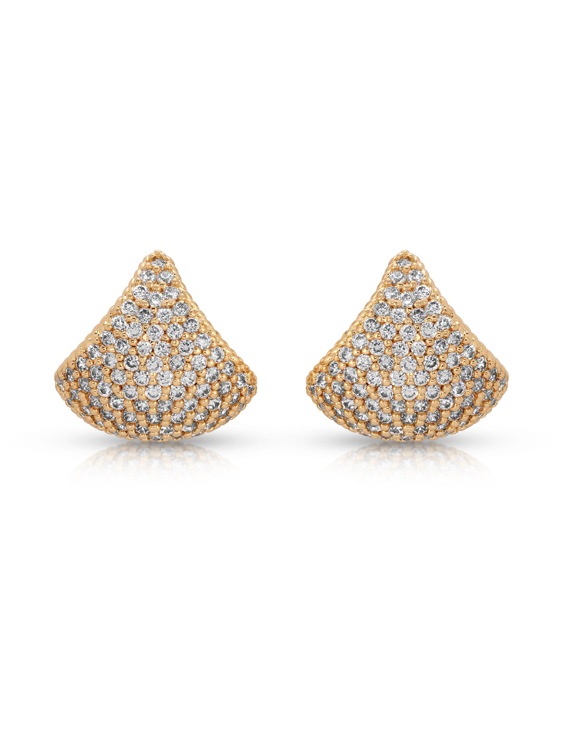 Pavé Encrusted Huggie Hoop Earrings for Women - 14K Gold Plated Cubic Zirconia Huggie Hoops - Perfect for Everyday Wear, Parties & Special Occasions