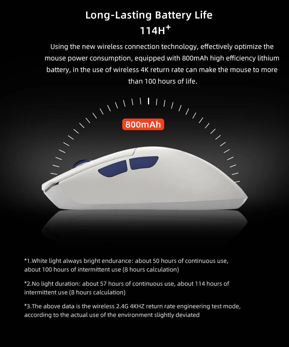 Darmoshark M3 4K Wireless Gaming Mouse - Ultra-Light Honeycomb Design, 16000 DPI, Ergonomic RGB - Perfect for FPS, MOBA & Esports Gaming (Yellow)