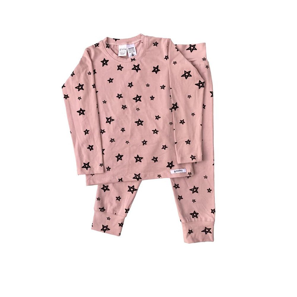 Cozy Marshmallow Star Print Long Pajama Set for Women - Soft & Comfortable Sleepwear for Nighttime Relaxation and Lounge Wear