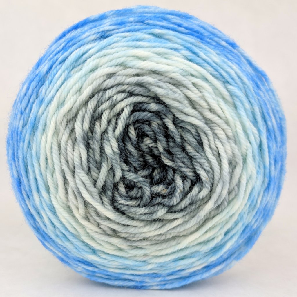 Knitcircus Yarns April Skies 50g Panoramic Gradient Yarn - Soft & Easy Knitting Yarn for Crochet, Weaving & DIY Crafts - Ready to Ship Handmade Yarn for Scarves, Shawls & Baby Blankets