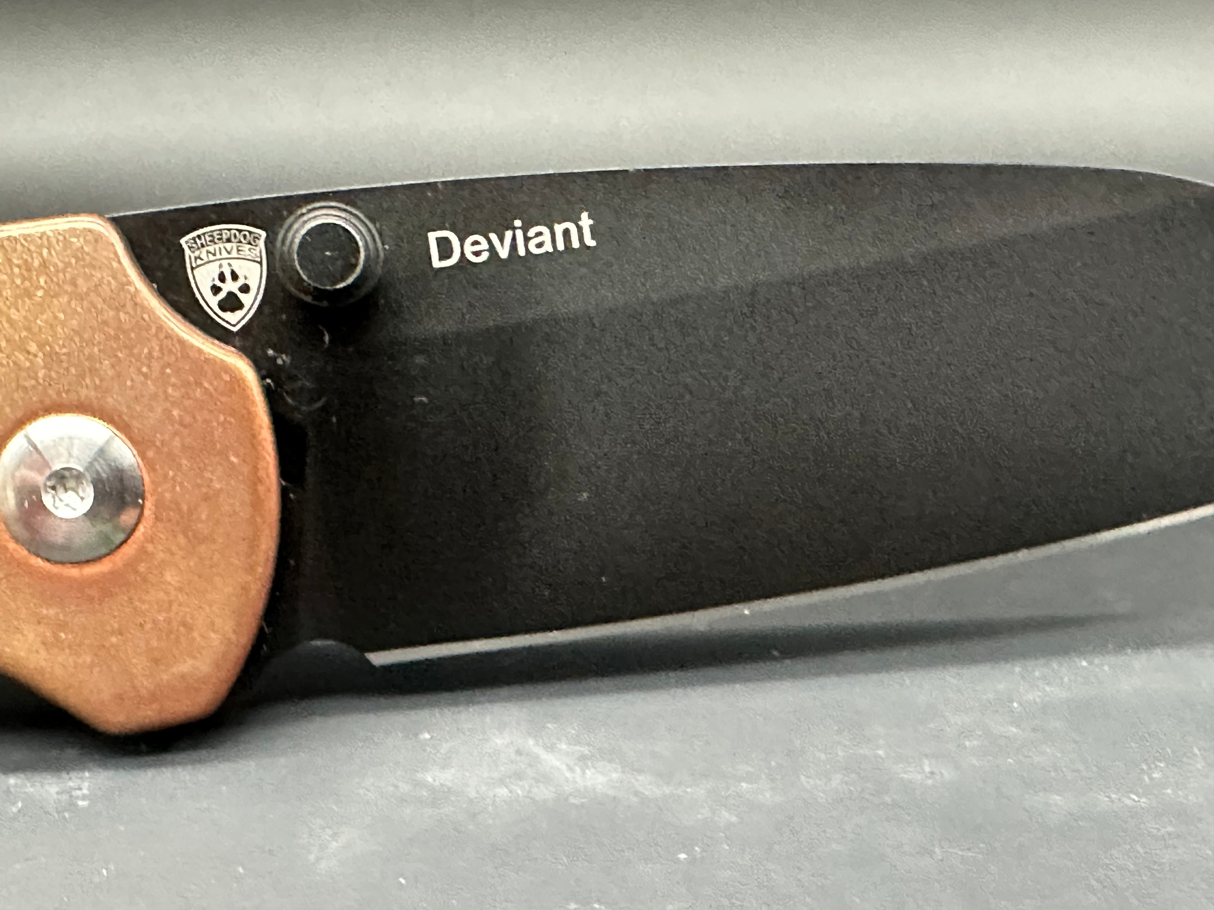 Kizer Deviant Folding Knife - M390 Steel Blade, Copper & Micarta Handle - EDC Pocket Knife for Outdoor, Camping, and Everyday Carry