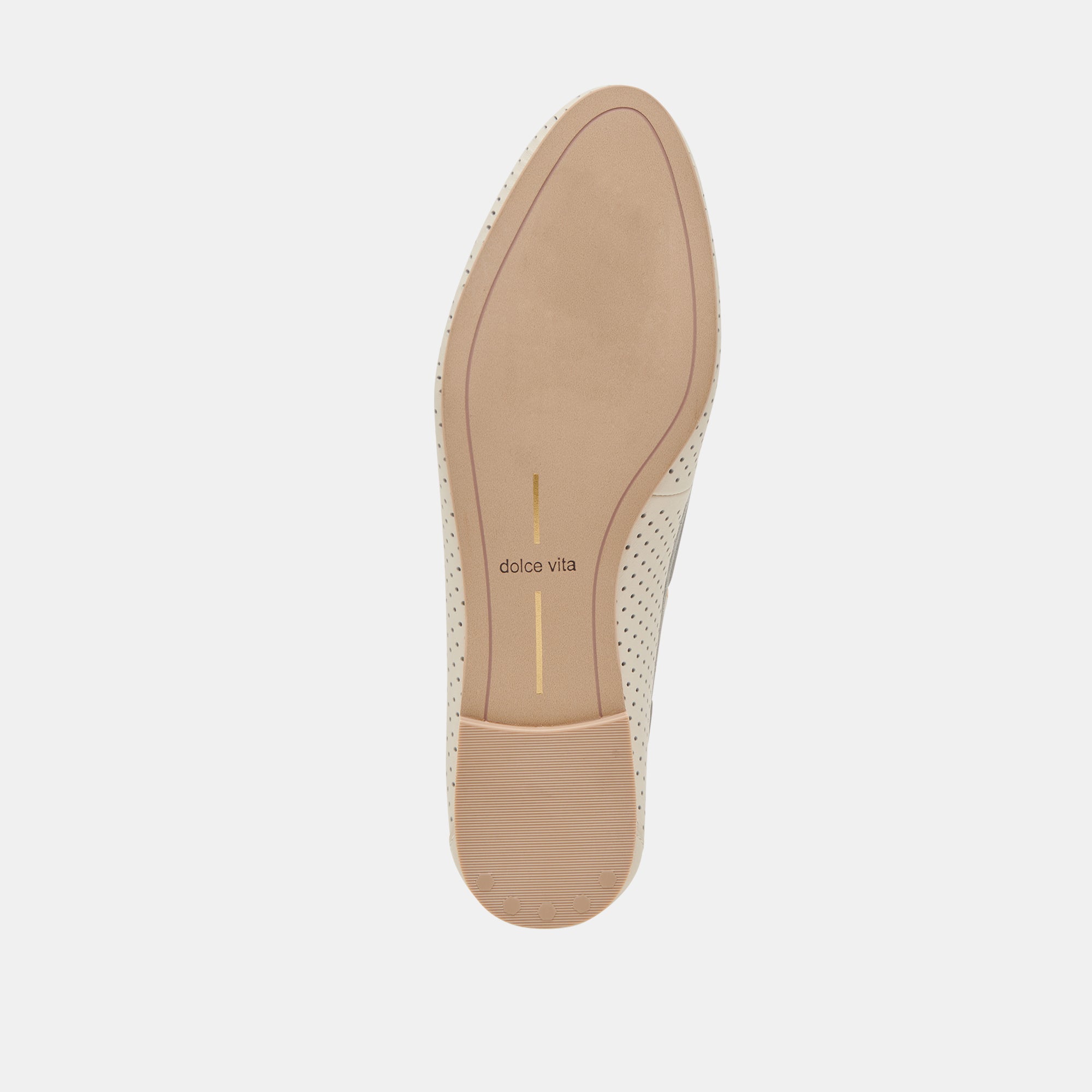 LAKIN Women's Ivory Perforated Leather Loafers - Comfortable Slip-On Casual Shoes for Work, Office & Everyday Wear