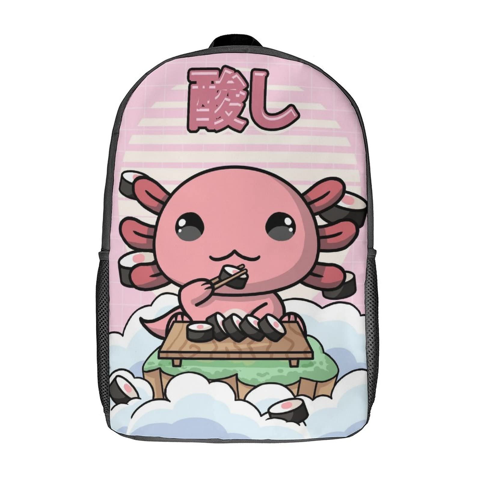 Waterproof Axolotl Backpack for Boys & Girls - 17 Inch School Bookbag with Laptop Compartment | Perfect for School, Travel & Outdoor Adventures