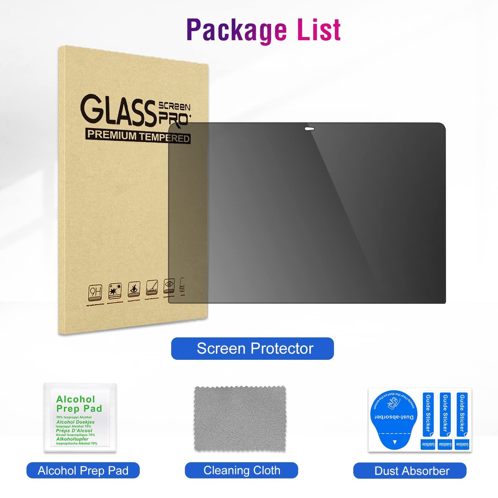 ProCase Slim Hard Shell Case for MacBook Air 13 Inch (2020, 2019, 2018) with Privacy Screen Protector - Protective Cover for MacBook Air 13 & Pro 13 - Perfect for Work, Travel & School Use