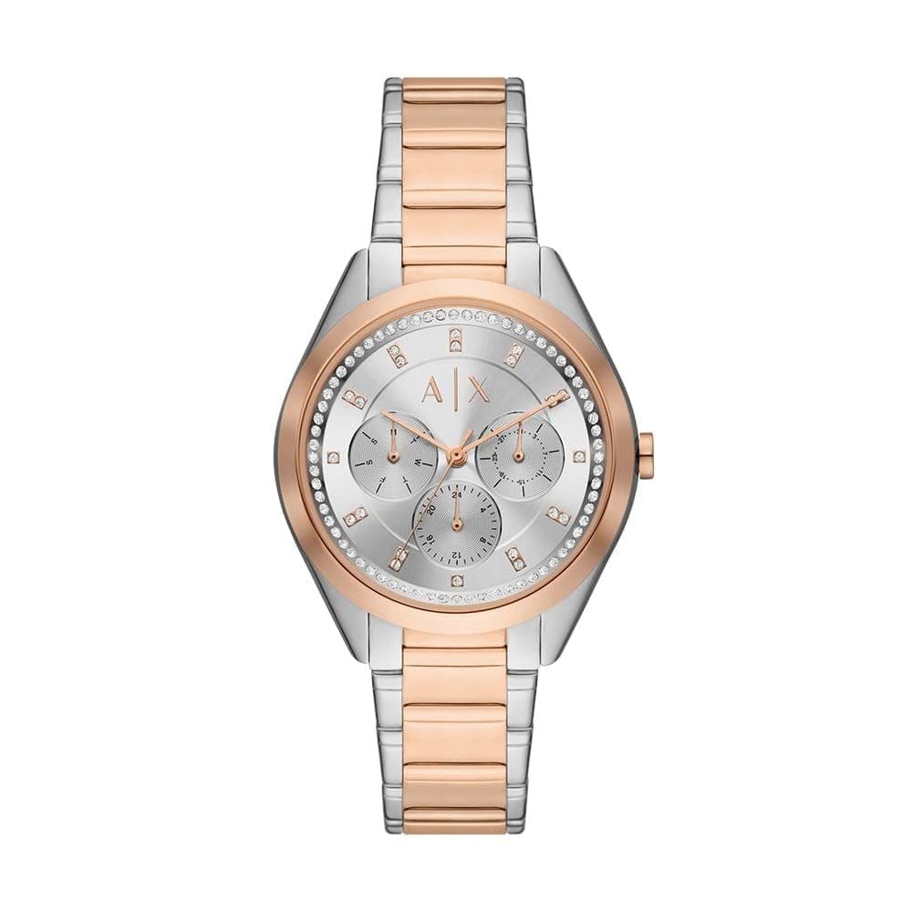 ARMANI EXCHANGE AX5655 Women's Two-Tone Stainless Steel Watch - Water Resistant, Date Display - Perfect for Office, Party & Everyday Wear