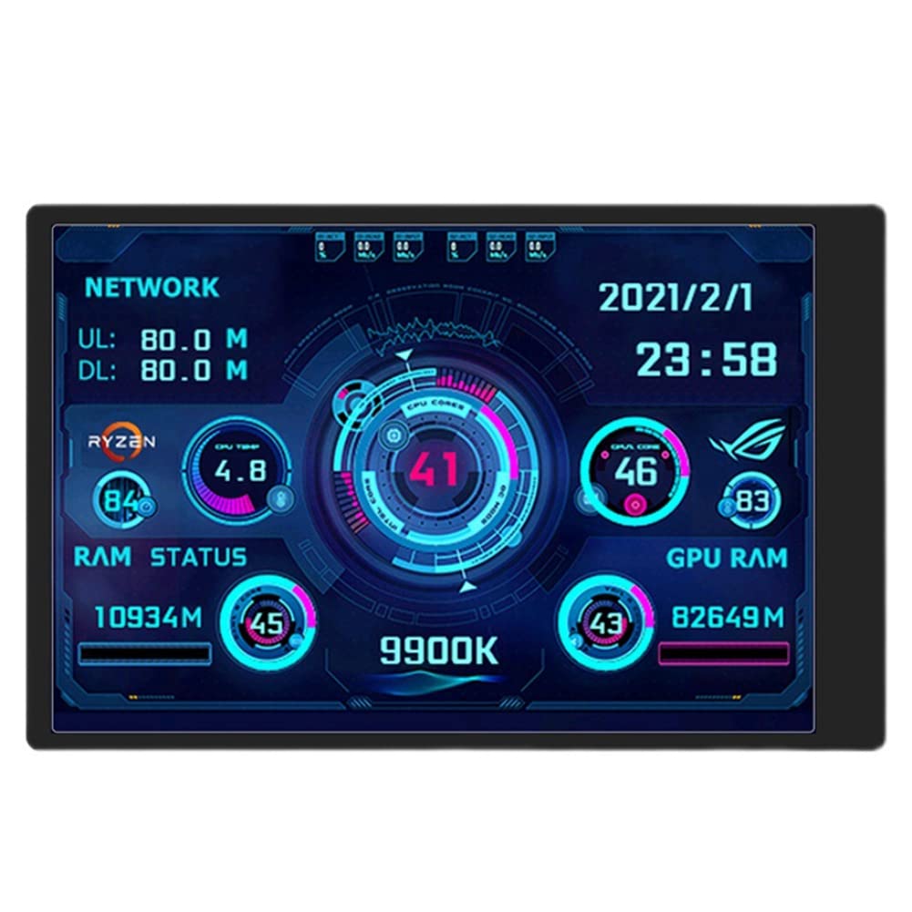 Gathukila 3.5 Inch IPS Secondary Computer Monitor - USB-C Powered Mini Display for PC Temperature Monitoring with AIDA64 Support | Perfect for Gaming Rigs, Workstations & System Monitoring