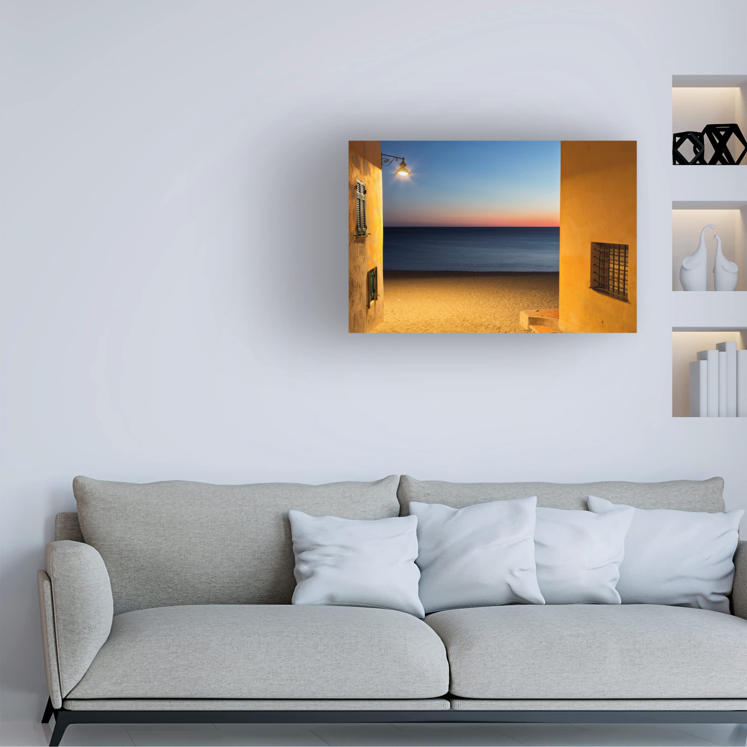 Paolo Bolla 'Varigotti' Canvas Art Print - Modern Italian Landscape Wall Decor for Living Room, Bedroom & Office | Trademark Fine Art Collection