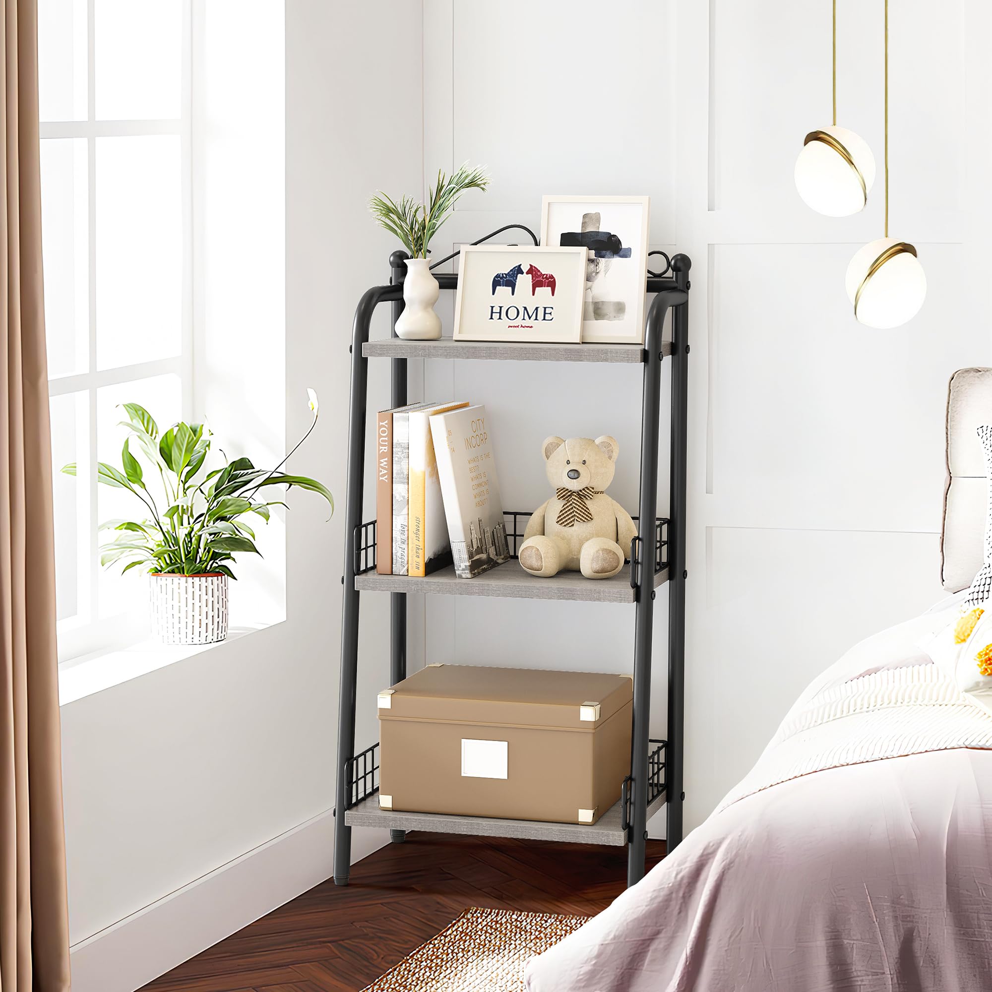 GARVEE 3-Tier Bathroom Ladder Shelf - Space-Saving Freestanding Storage Organizer for Bathroom, Living Room, Balcony & Kitchen | Perfect for Small Spaces, Towel & Toiletry Storage
